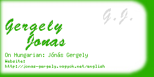 gergely jonas business card
