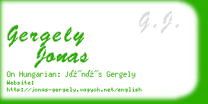 gergely jonas business card